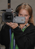 Kvinde med videokamera